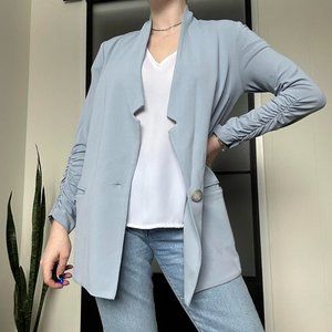 Gorgeous Luxury Blue Button Up Blazer